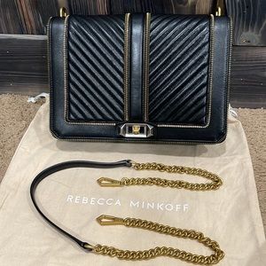 NWT and Dustbag! Rebecca Minkoff Jumbo Love convertible crossbody black.